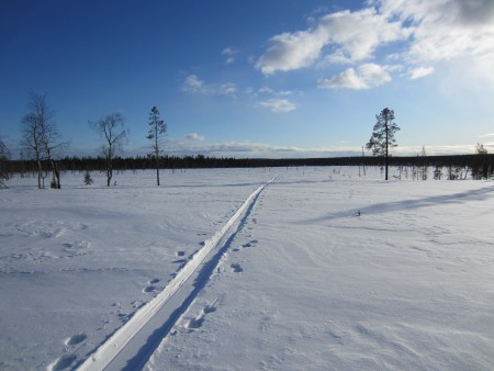Itäkairassa riittää jänkiä hiihdettäväksi